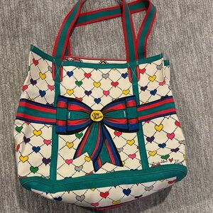 Brighton Large Canvas Love & Joy Tote Bag